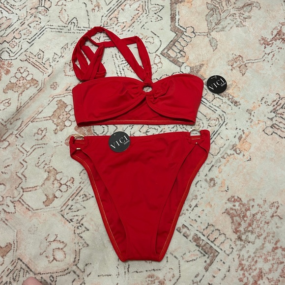 Vici red bikini set S - Picture 6 of 6